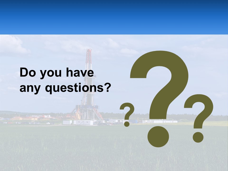 A Drilling Rig In The Middle Of A Field PowerPoint Template