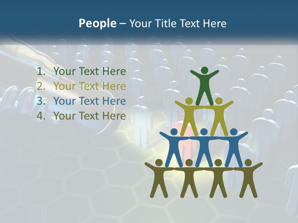 A Person Holding A Light Bulb In Front Of A Group Of People PowerPoint Template