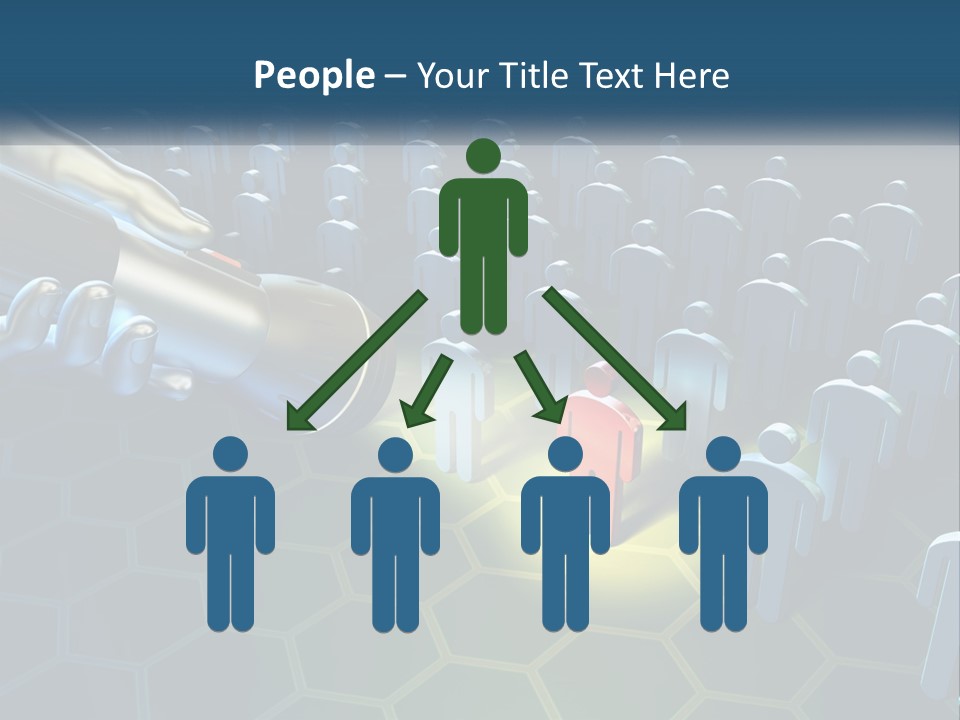 A Person Holding A Light Bulb In Front Of A Group Of People PowerPoint Template