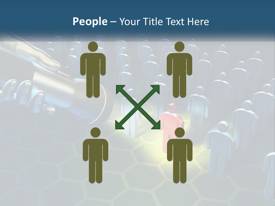 A Person Holding A Light Bulb In Front Of A Group Of People PowerPoint Template