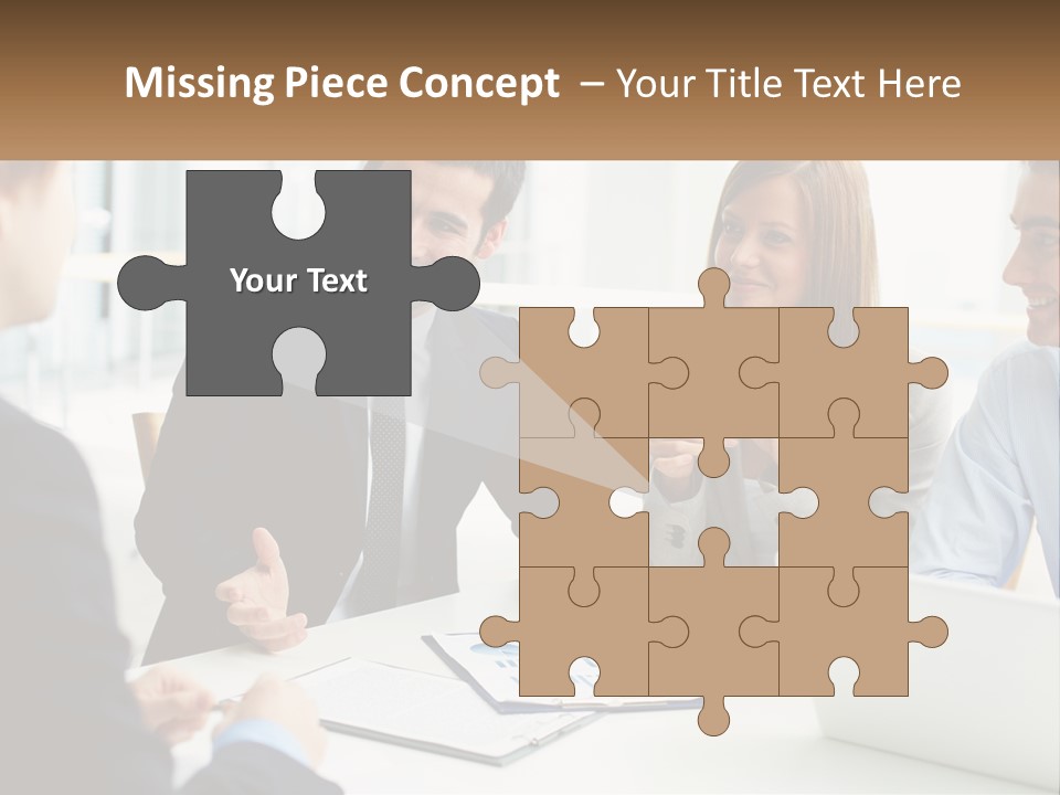 A Group Of People Sitting Around A Table Talking PowerPoint Template