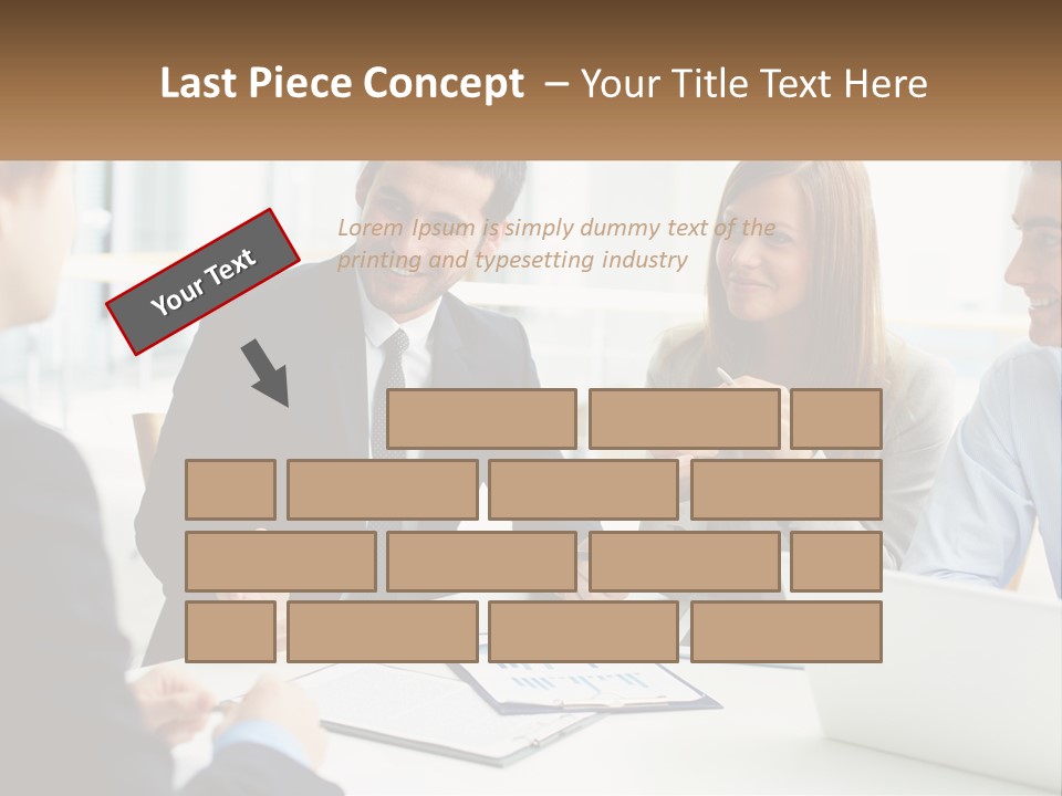 A Group Of People Sitting Around A Table Talking PowerPoint Template