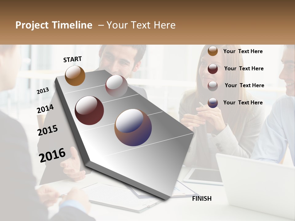 A Group Of People Sitting Around A Table Talking PowerPoint Template