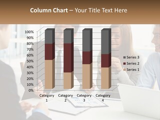 A Group Of People Sitting Around A Table Talking PowerPoint Template