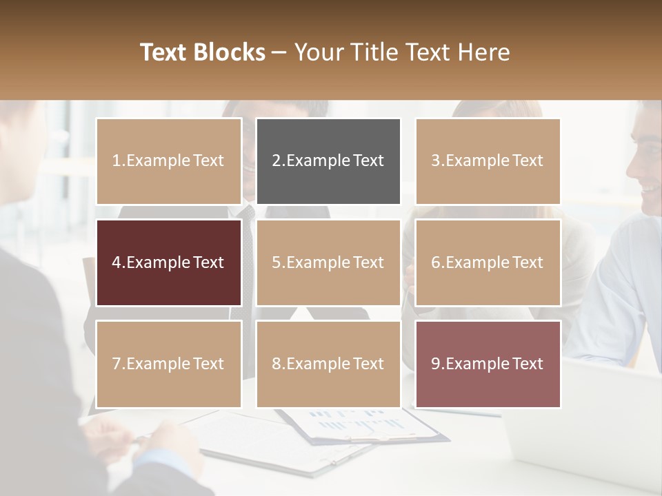 A Group Of People Sitting Around A Table Talking PowerPoint Template
