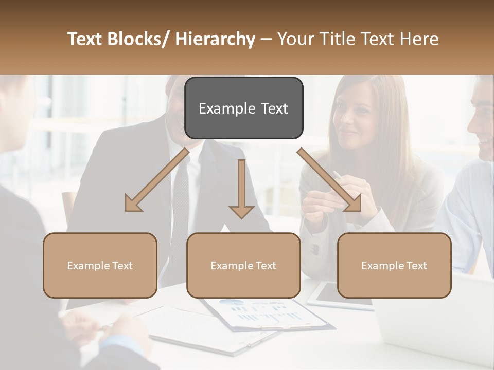 A Group Of People Sitting Around A Table Talking PowerPoint Template