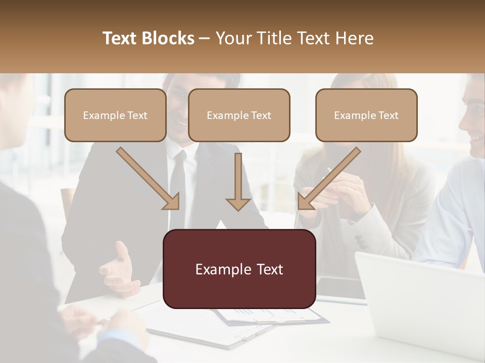 A Group Of People Sitting Around A Table Talking PowerPoint Template