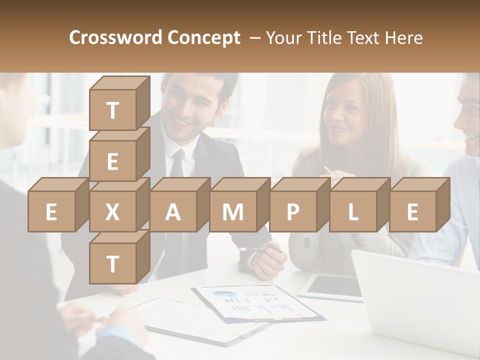 A Group Of People Sitting Around A Table Talking PowerPoint Template