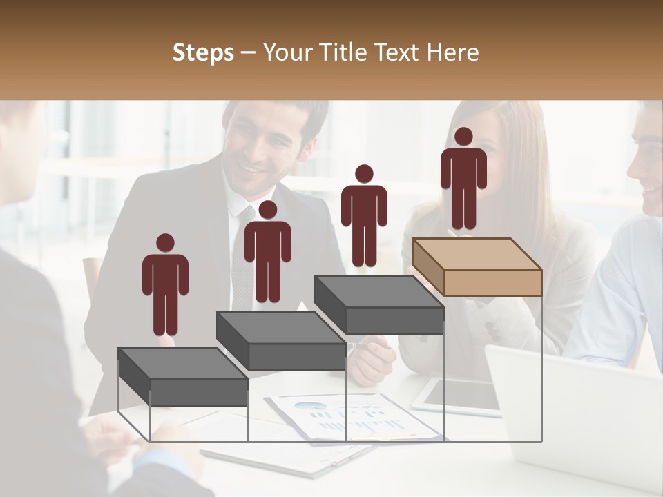 A Group Of People Sitting Around A Table Talking PowerPoint Template