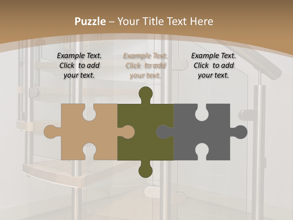 A Spiral Staircase In A Building With A Brown Background PowerPoint Template