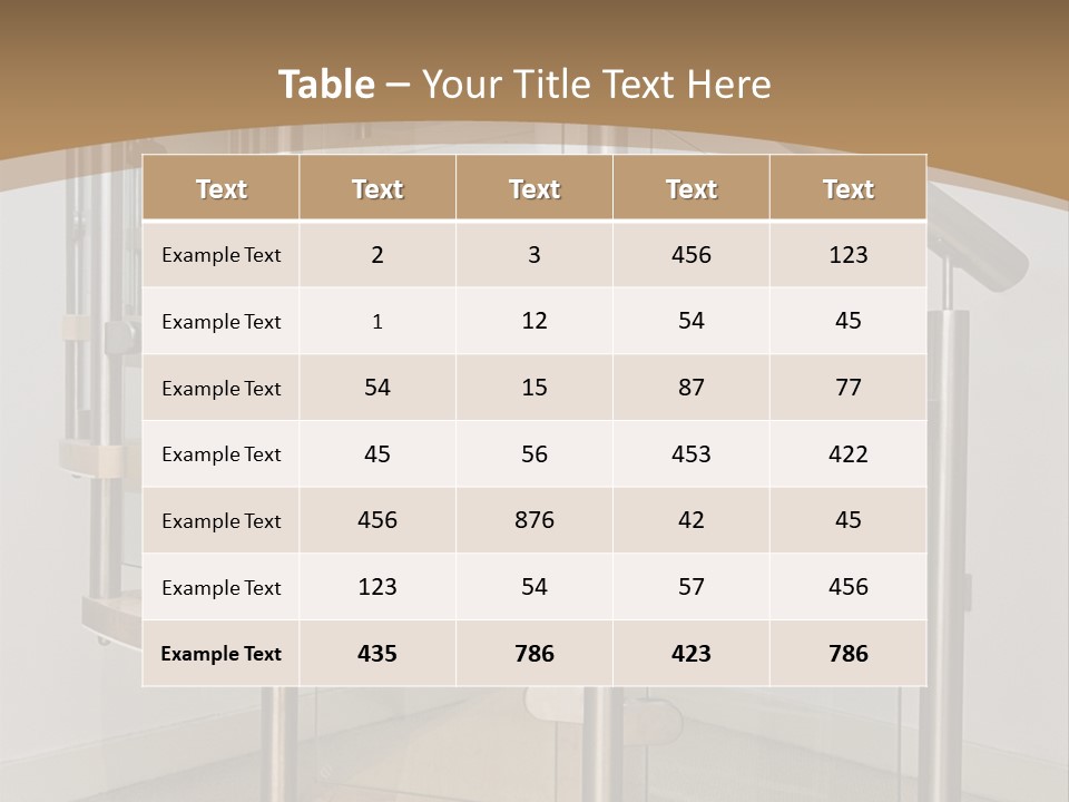 A Spiral Staircase In A Building With A Brown Background PowerPoint Template