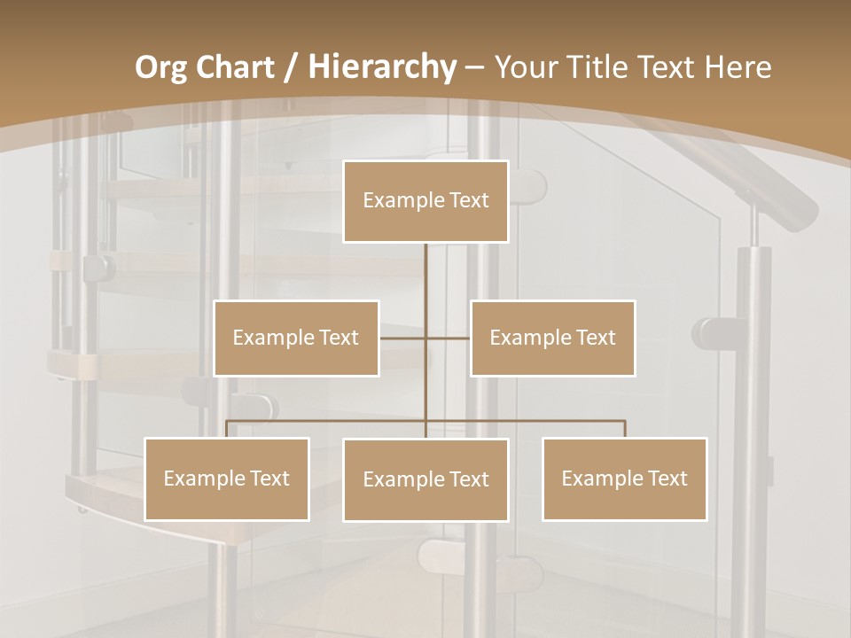 A Spiral Staircase In A Building With A Brown Background PowerPoint Template