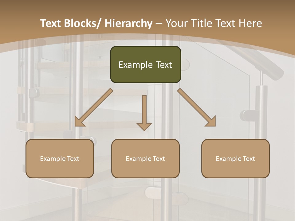 A Spiral Staircase In A Building With A Brown Background PowerPoint Template