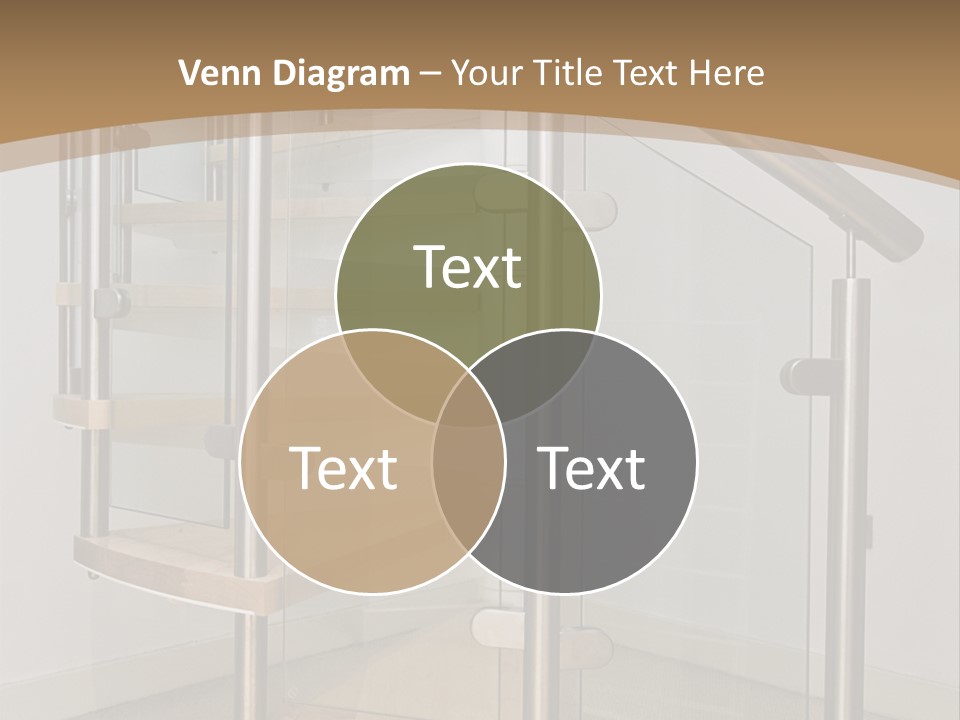 A Spiral Staircase In A Building With A Brown Background PowerPoint Template