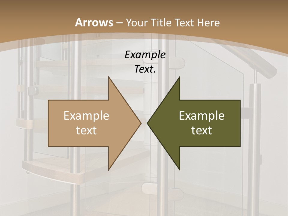 A Spiral Staircase In A Building With A Brown Background PowerPoint Template