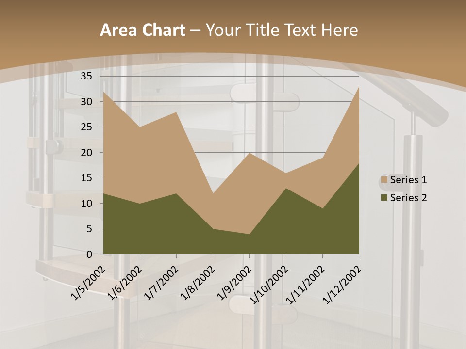 A Spiral Staircase In A Building With A Brown Background PowerPoint Template