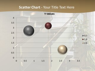 A Staircase With A Plant In The Middle Of It PowerPoint Template