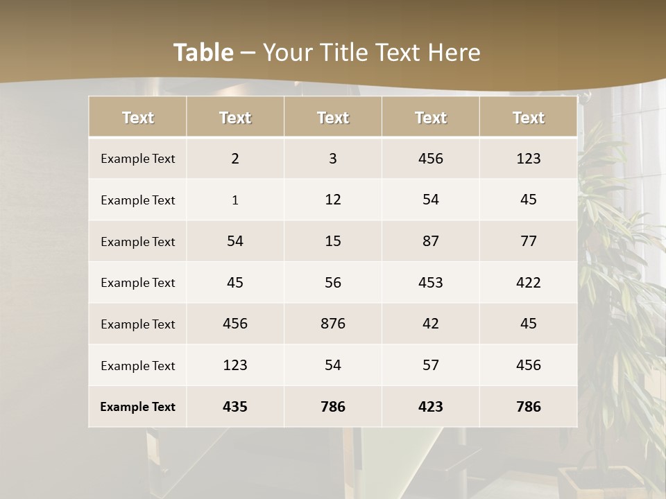 A Staircase With A Plant In The Middle Of It PowerPoint Template