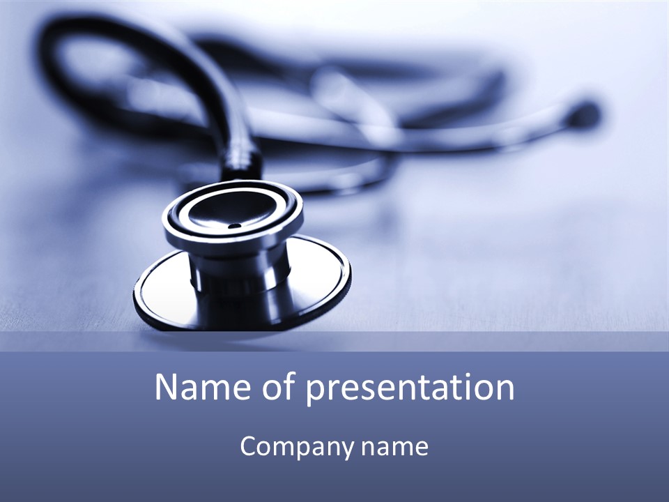 A Medical Powerpoint Presentation With A Stethoscope PowerPoint Template