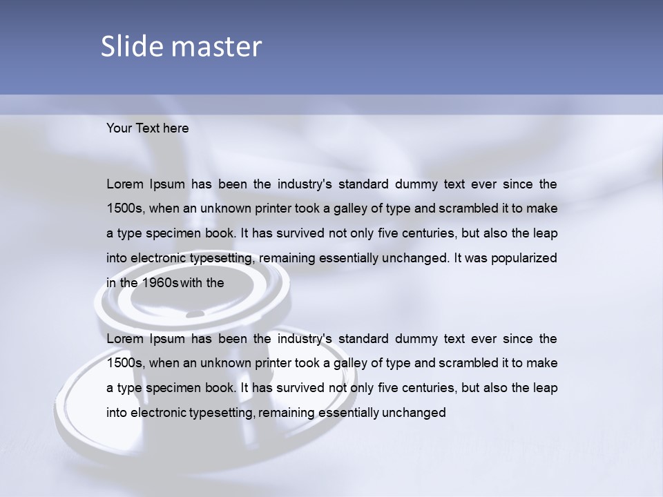 A Medical Powerpoint Presentation With A Stethoscope PowerPoint Template
