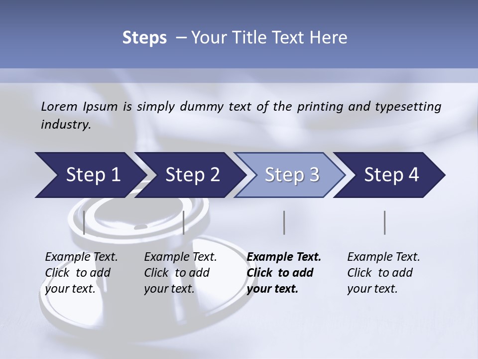 A Medical Powerpoint Presentation With A Stethoscope PowerPoint Template