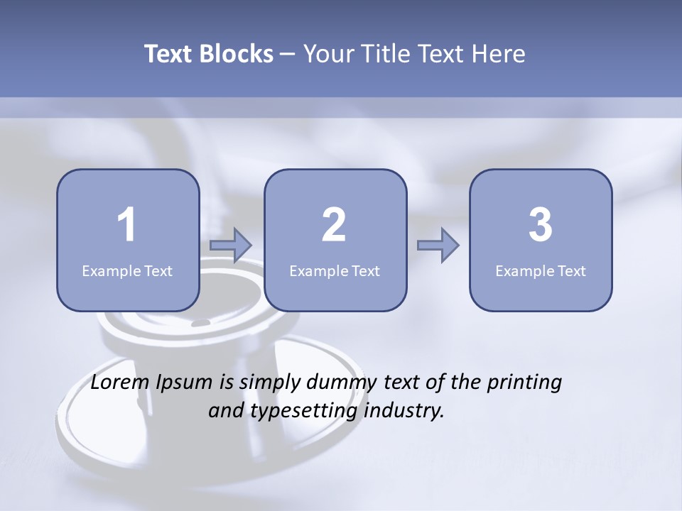 A Medical Powerpoint Presentation With A Stethoscope PowerPoint Template