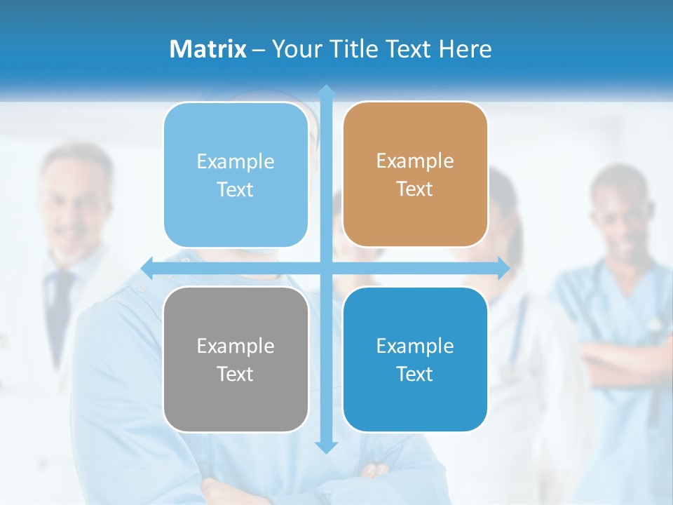 A Man In Scrubs Standing In Front Of A Group Of Doctors PowerPoint Template