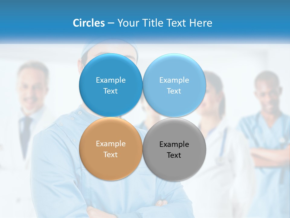 A Man In Scrubs Standing In Front Of A Group Of Doctors PowerPoint Template