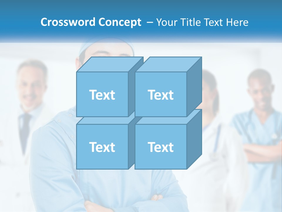 A Man In Scrubs Standing In Front Of A Group Of Doctors PowerPoint Template