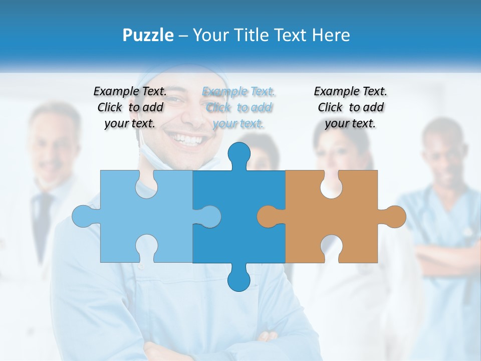 A Man In Scrubs Standing In Front Of A Group Of Doctors PowerPoint Template