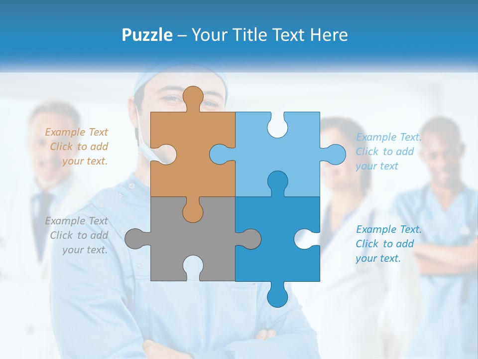 A Man In Scrubs Standing In Front Of A Group Of Doctors PowerPoint Template