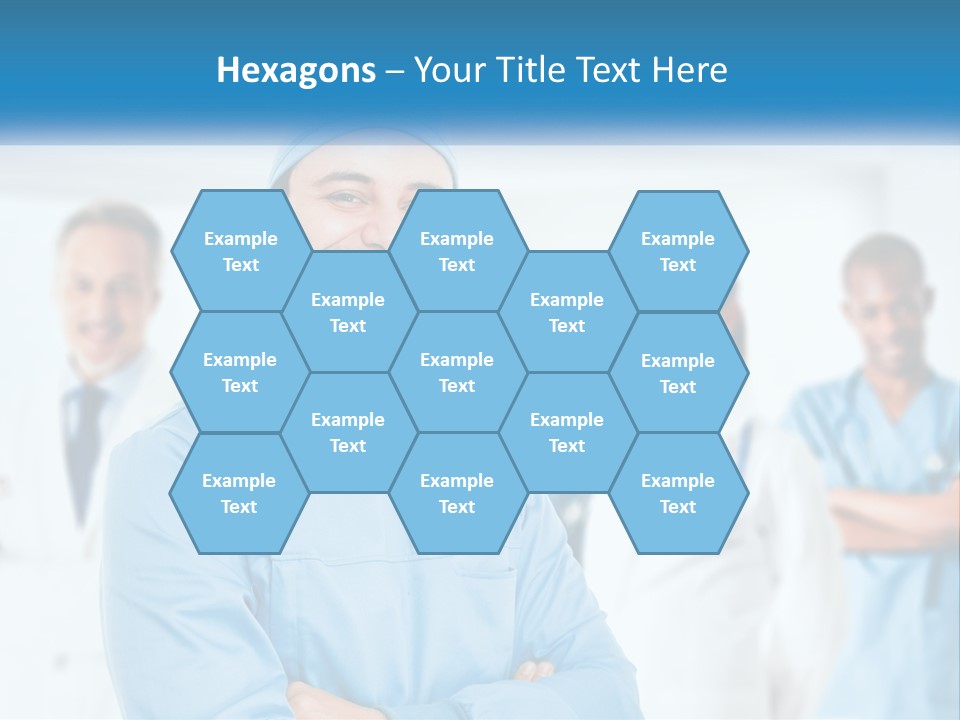 A Man In Scrubs Standing In Front Of A Group Of Doctors PowerPoint Template