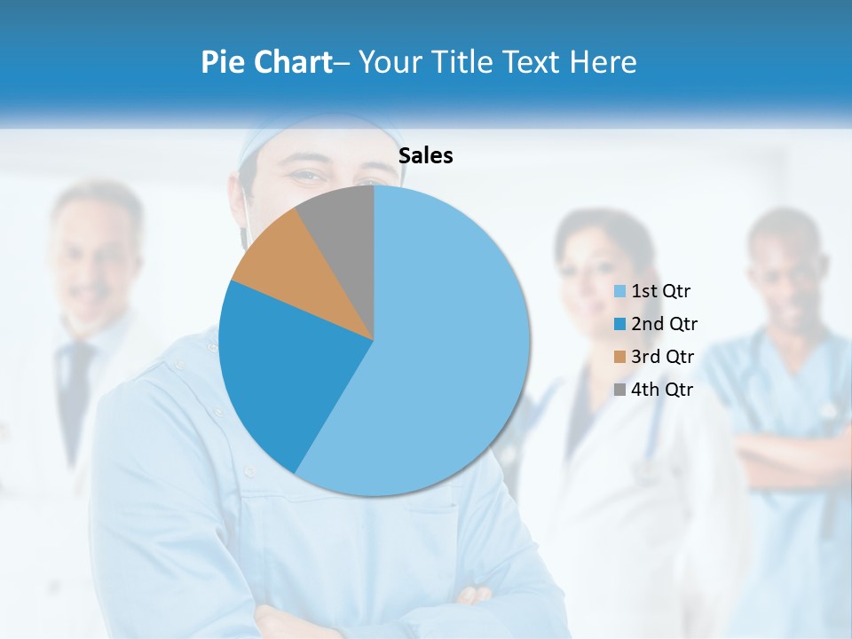 A Man In Scrubs Standing In Front Of A Group Of Doctors PowerPoint Template