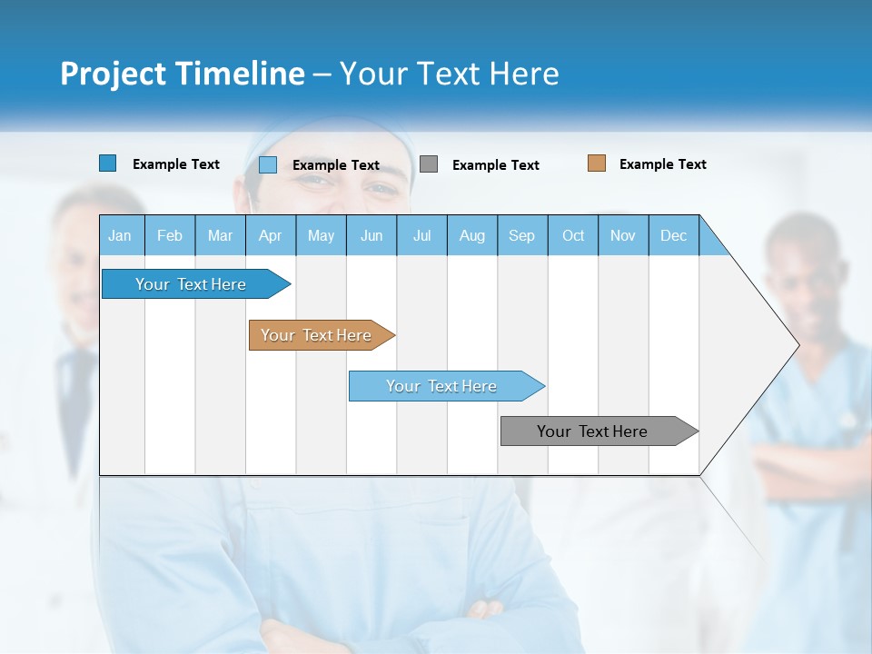 A Man In Scrubs Standing In Front Of A Group Of Doctors PowerPoint Template