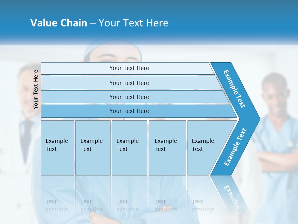 A Man In Scrubs Standing In Front Of A Group Of Doctors PowerPoint Template