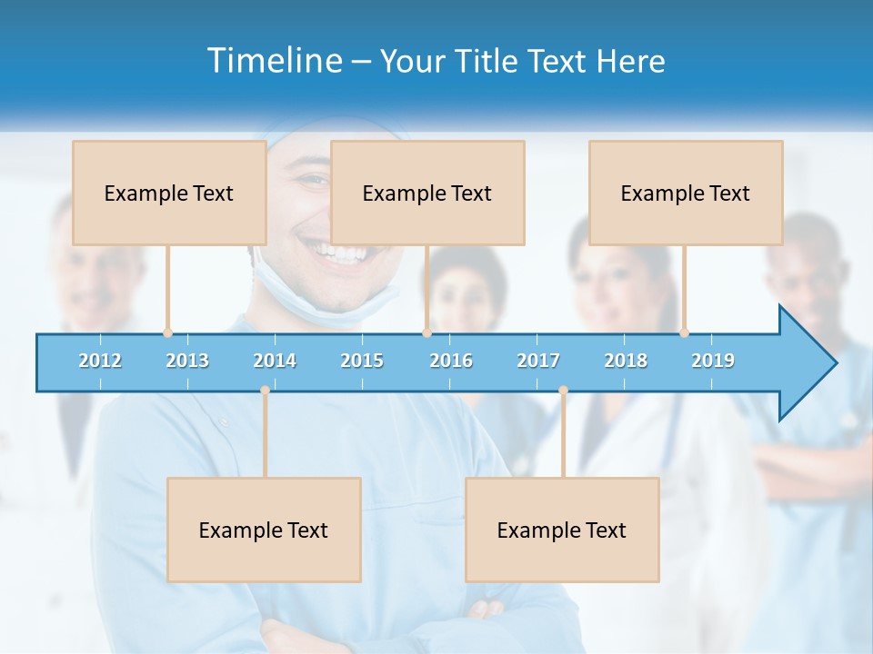 A Man In Scrubs Standing In Front Of A Group Of Doctors PowerPoint Template