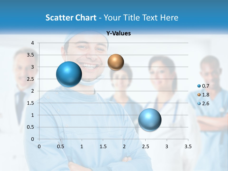 A Man In Scrubs Standing In Front Of A Group Of Doctors PowerPoint Template