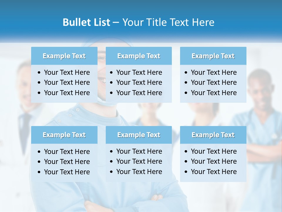 A Man In Scrubs Standing In Front Of A Group Of Doctors PowerPoint Template