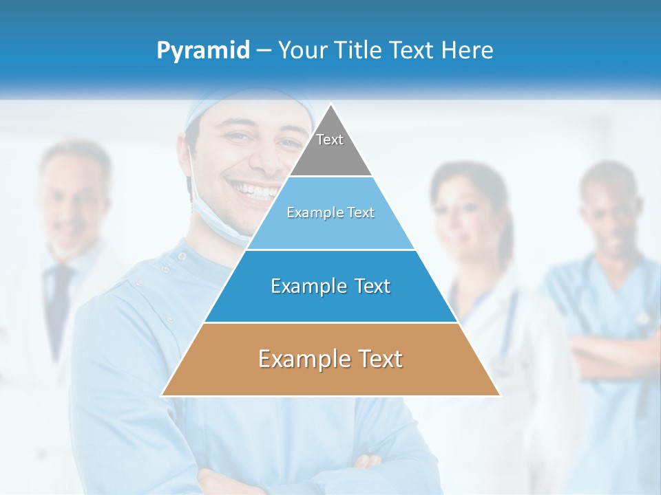 A Man In Scrubs Standing In Front Of A Group Of Doctors PowerPoint Template