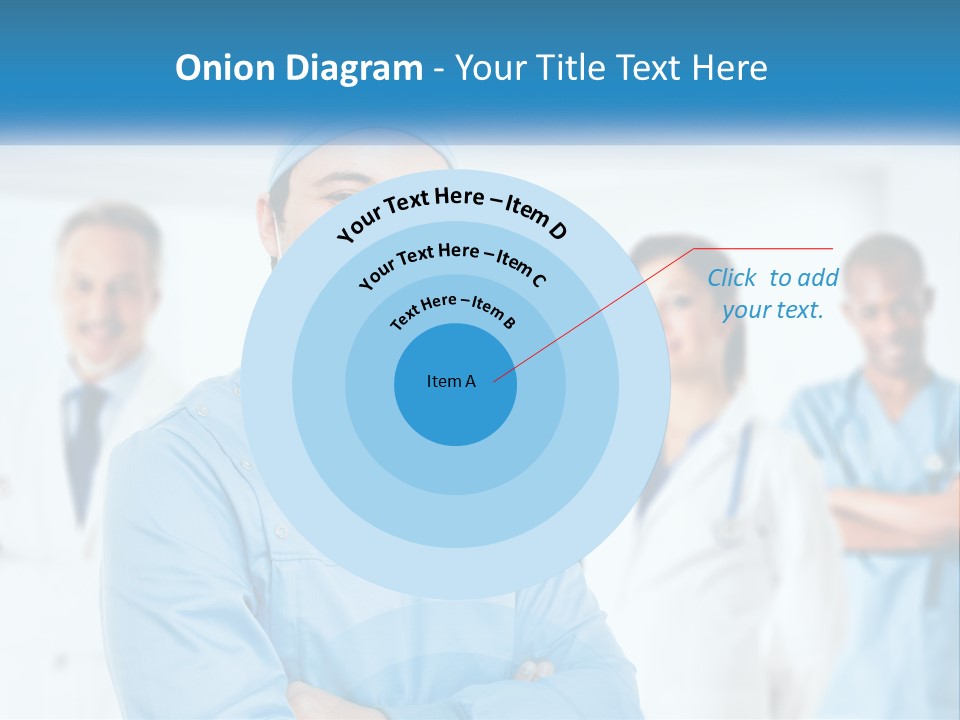 A Man In Scrubs Standing In Front Of A Group Of Doctors PowerPoint Template