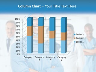 A Man In Scrubs Standing In Front Of A Group Of Doctors PowerPoint Template