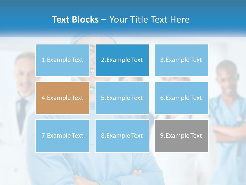 A Man In Scrubs Standing In Front Of A Group Of Doctors PowerPoint Template