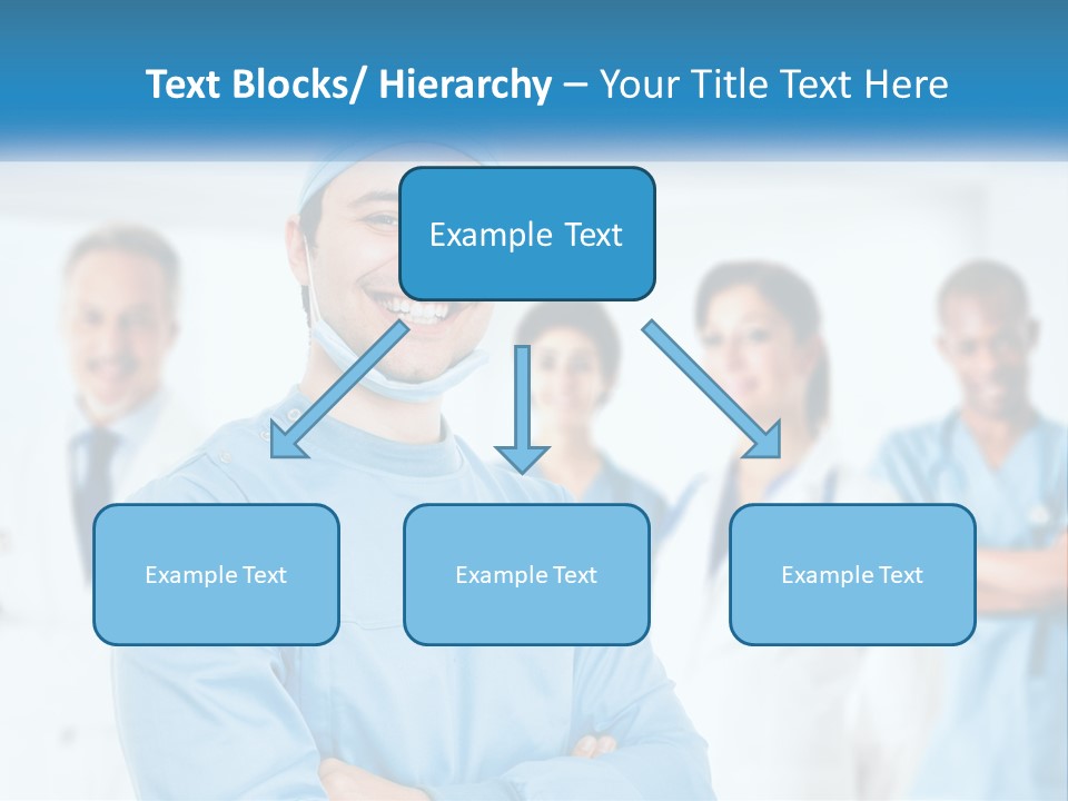 A Man In Scrubs Standing In Front Of A Group Of Doctors PowerPoint Template