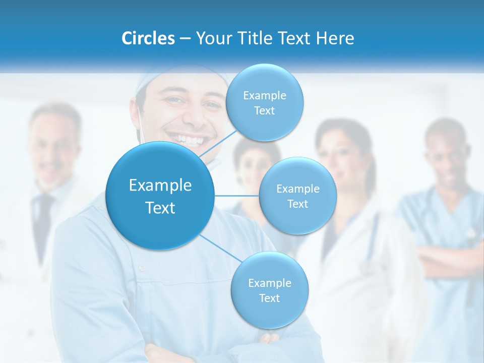 A Man In Scrubs Standing In Front Of A Group Of Doctors PowerPoint Template