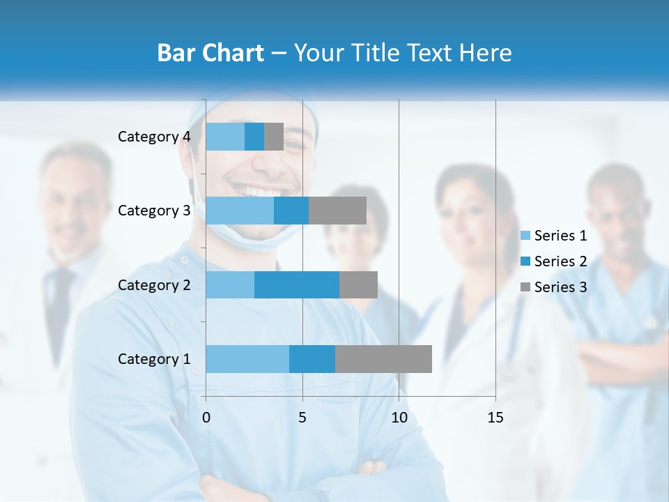 A Man In Scrubs Standing In Front Of A Group Of Doctors PowerPoint Template