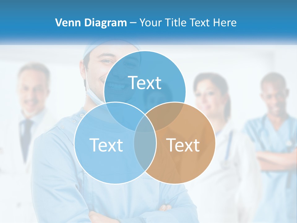 A Man In Scrubs Standing In Front Of A Group Of Doctors PowerPoint Template