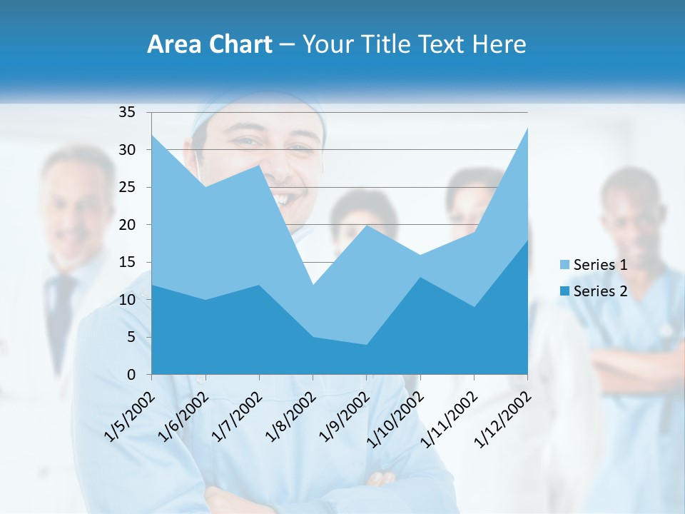 A Man In Scrubs Standing In Front Of A Group Of Doctors PowerPoint Template