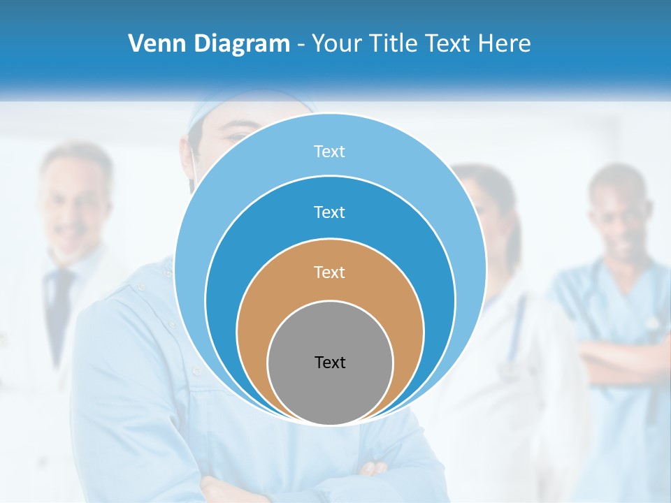 A Man In Scrubs Standing In Front Of A Group Of Doctors PowerPoint Template
