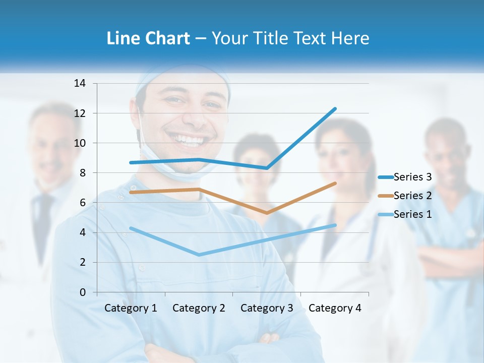 A Man In Scrubs Standing In Front Of A Group Of Doctors PowerPoint Template