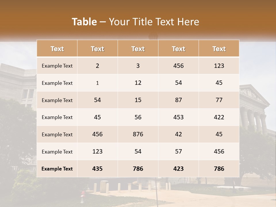 A Large Building With A Flag Flying In Front Of It PowerPoint Template